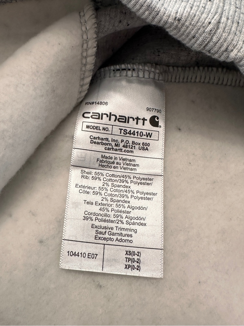 Carhartt Relaxed Fit Midweight Crewneck Block Logo Sleeve Graphic Sweatshirt NWT - Picture 7 of 10